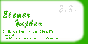 elemer hujber business card